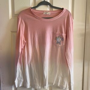 pink and white Ocean City long sleeve shirt